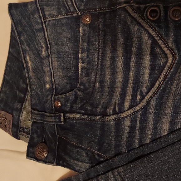 REROCK EXPRESS  SKINNY  JEANS   DARK BLUE DENIM  SZ.4 - Picture 2 of 8